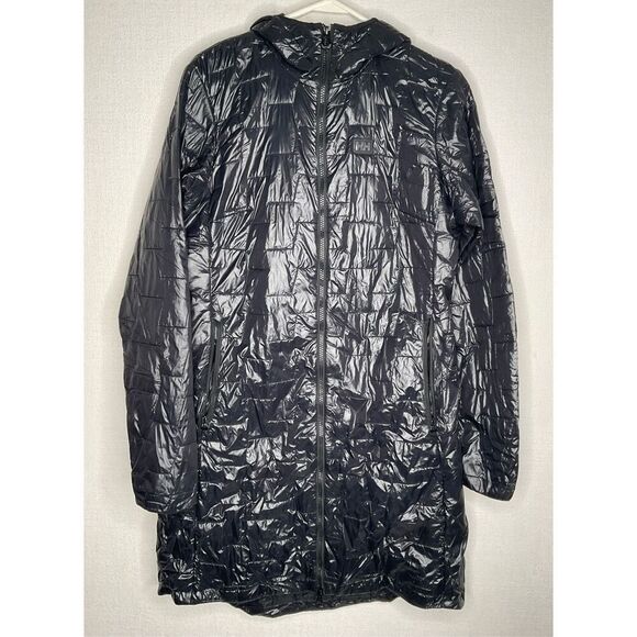 Helly Hansen Parka Womens Large Black Quilted‎ Insulated Hooded zip Puffer Coat - Picture 4 of 10